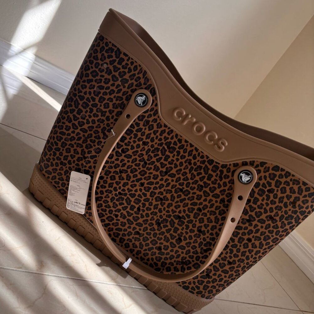 Crocs Leopard Large Tote NWT